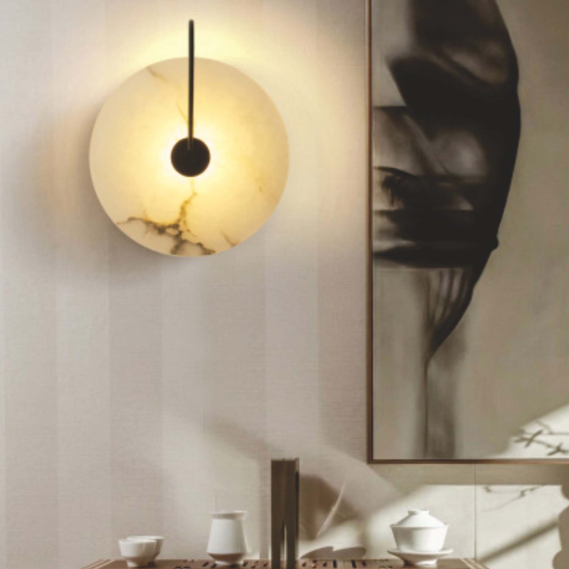 Vinyl 黑膠唱片雲石壁燈