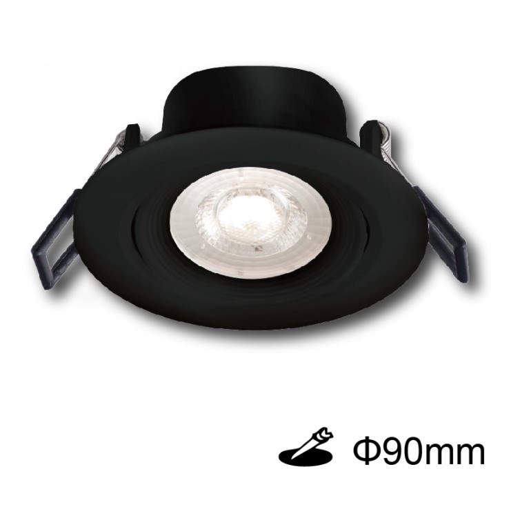 崁孔 9cm LED 8W 可調角度窄角崁燈 白/黑