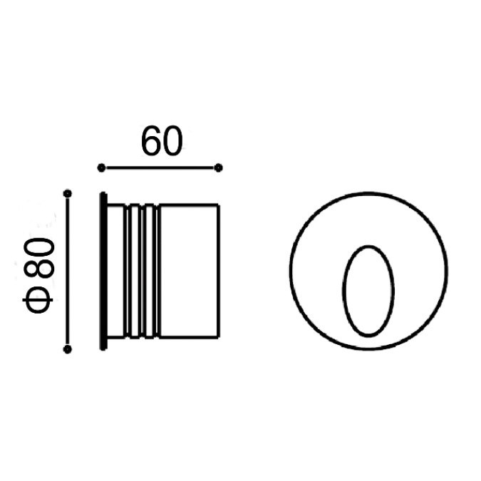 崁孔77x70 LED 3W 3000K 圓形戶外階梯燈/踢腳燈 IP66