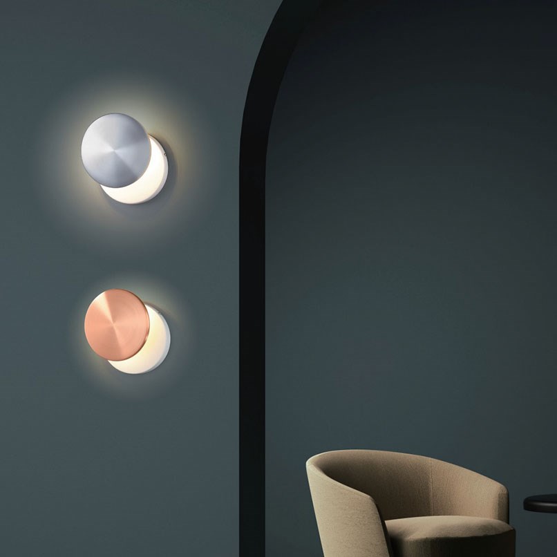 Puck 金屬重圓壁燈