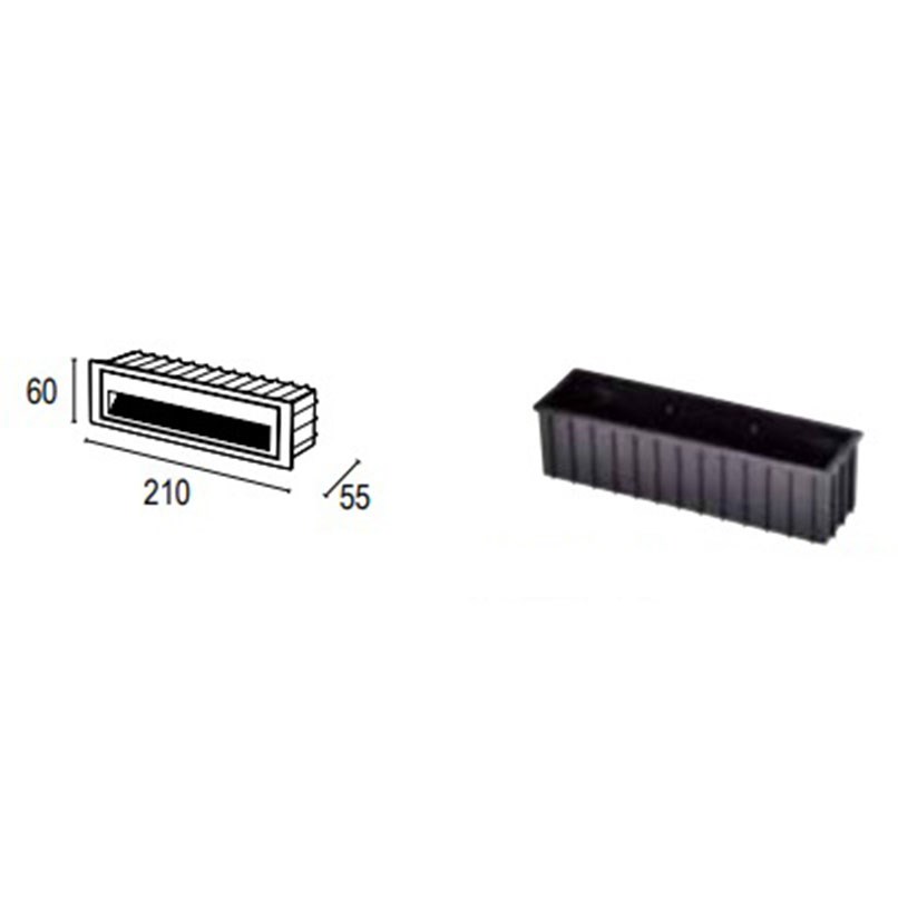 預埋盒200x55x57 LED 4W 3000K 戶外壁燈(崁入式) 