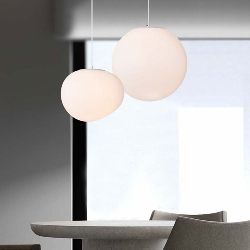 Egg 滾塑奶白吊燈 小(不規則圓)/大