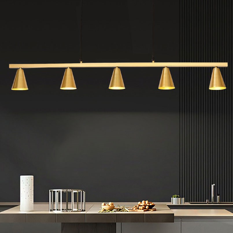 Eos 溫栗古錐長吊燈 金/黑