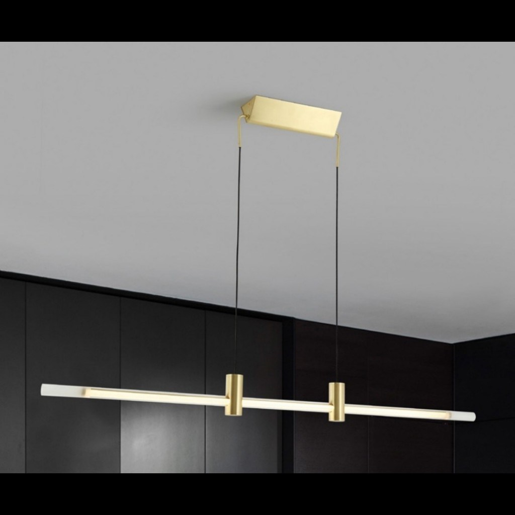 Keel 串金雙桿長吊燈