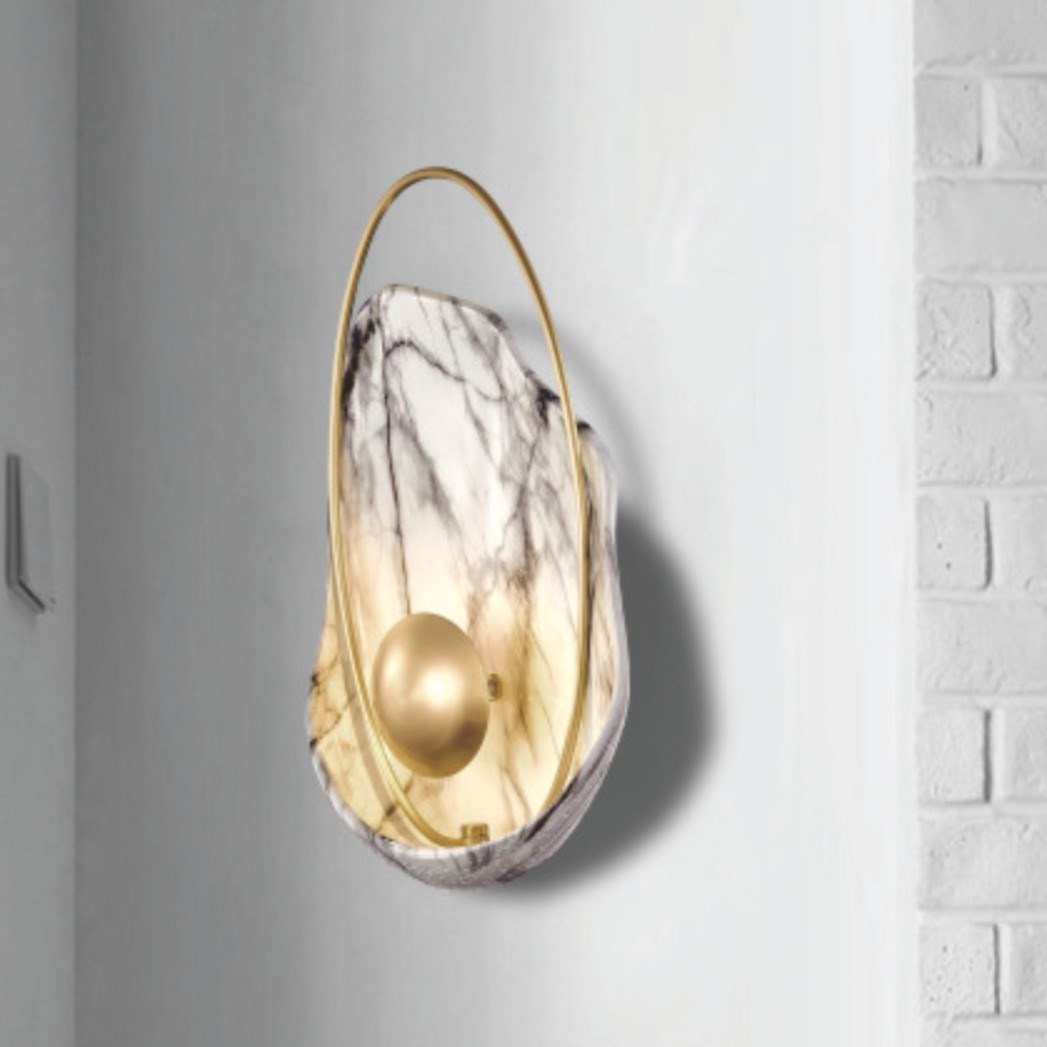 Shell 不規則大理石紋壁燈
