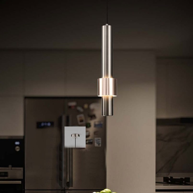 Reveal 鋁柱環腰吊燈  黑/銀