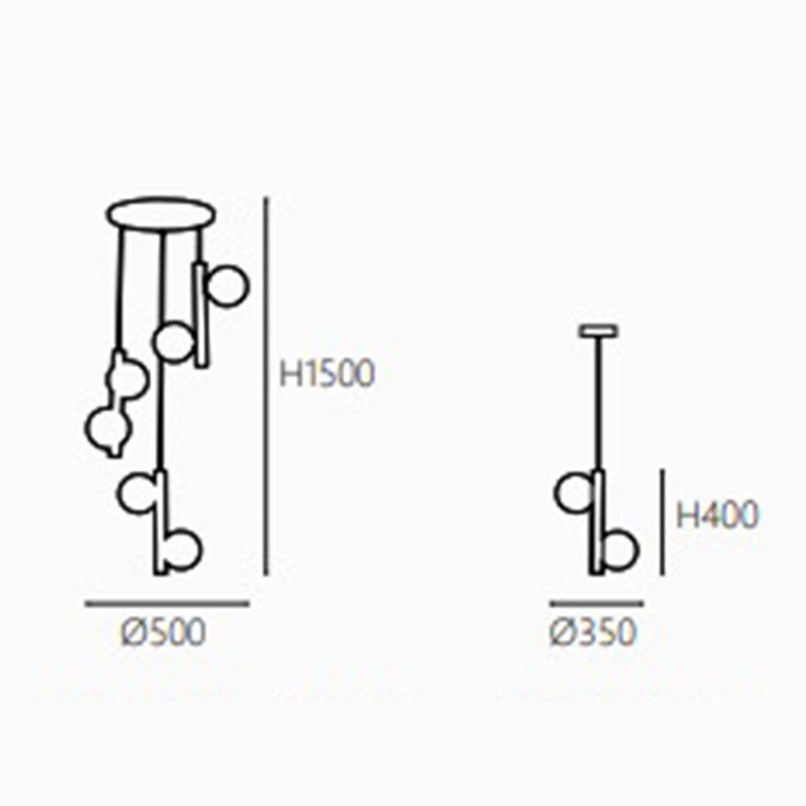 Fulcrum 白玉階梯吊燈 6燈/2燈