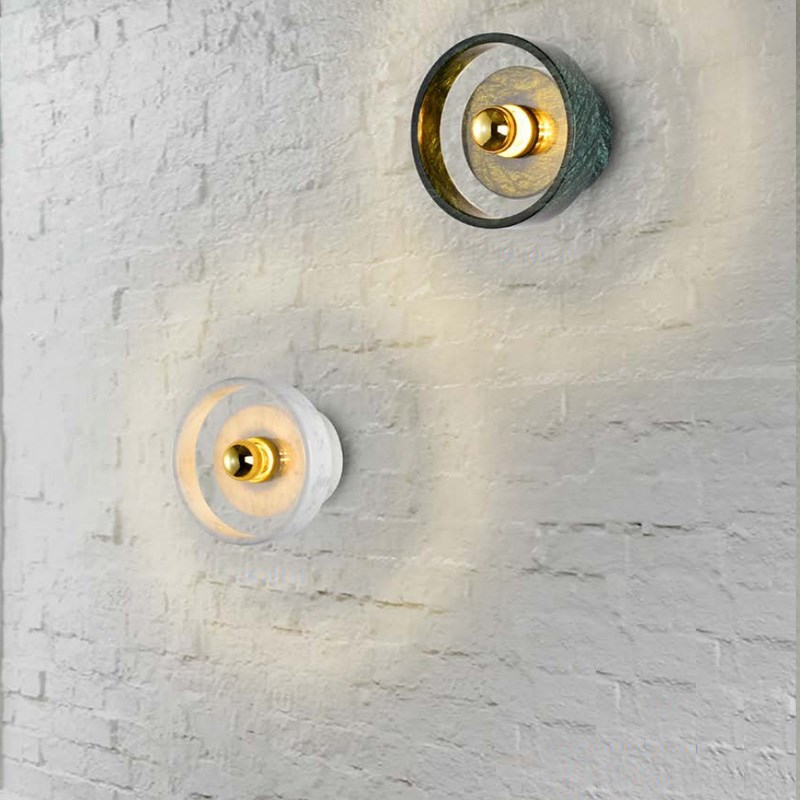 Glaze 大理石漣漪壁燈 黑/白